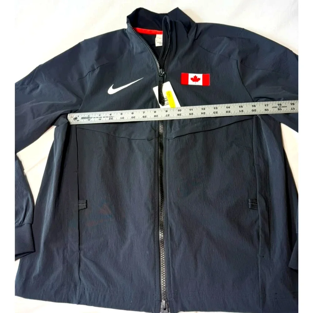 New Women's Nike Canada Team Dri-FIT Full Zip Track Jacket Black Size Small
